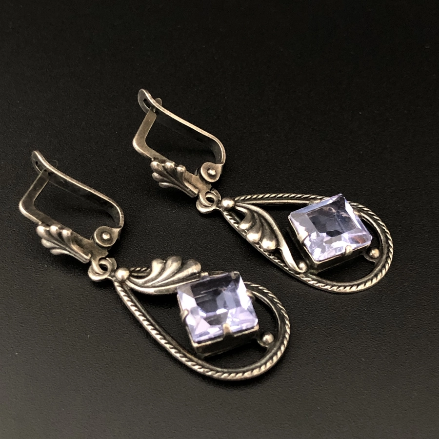 Серьги «Лаванда», завод «Красная Пресня» , СССР, 1980-е гг. 001990