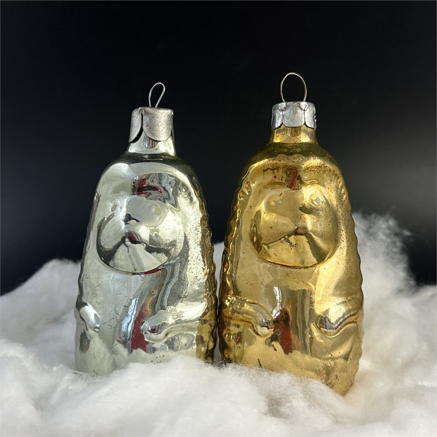 Набор советских ёлочных игрушек «Ёжик», СССР, 1980 гг 002065