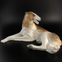 Статуэтка «Борзая», фарфор, ЛФЗ, СССР, 1970-е гг. 001948