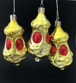 Набор советских ёлочных игрушек «Фонарик», СССР, 1980 гг 002025