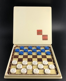 Шашки «Горки Ленинские», дорожный набор на магнитах, СССР, 1980-е гг. 002044