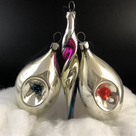 Набор советских ёлочных игрушек «Прожектор и сосулька», СССР, 1970 гг 002047