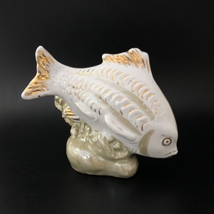 Статуэтка «Карп», Дулёво, фарфор, СССР, 1954-й г. 000986 - фото 12555