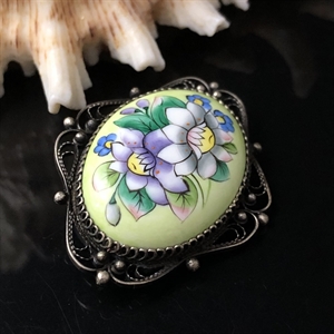 Брошь «Финифть», СССР, 1970-1980-е гг. 001771 - фото 1274 Брошь «Финифть», СССР, 1970-1980-е гг. 001771 - фото 1274