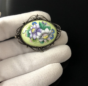 Брошь «Финифть», СССР, 1970-1980-е гг. 001771 - фото 1280 Брошь «Финифть», СССР, 1970-1980-е гг. 001771 - фото 1280