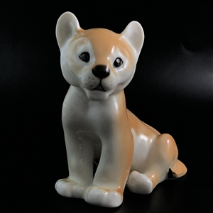 Статуэтка «Львёнок», фарфор, ЛФЗ, СССР, 1960-е гг. 000522 - фото 12990