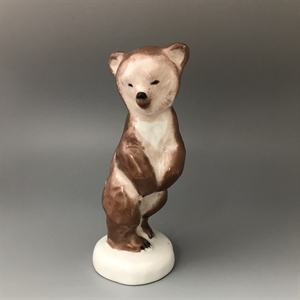 Статуэтка «Медведь», фарфор, Вербилки, СССР, 1950-е гг. 001349 - фото 13147