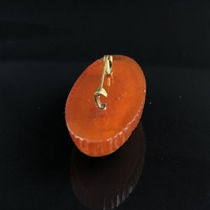 Брошь из прессованного янтаря, СССР, 1970-1980-е гг. 001691 - фото 1413