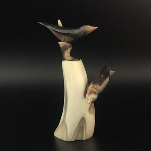 Статуэтка «Птички», рог, СССР, 1960-1970-е гг. 000946 - фото 14243