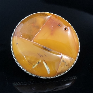 Брошь из природного балтийского янтаря «Мозаика» , 1970-е гг. 000929 - фото 1430