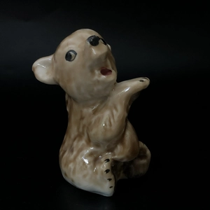 Статуэтка «Ревущий медвежонок», ЛФЗ, фарфор, СССР, 1950-е гг. 000532