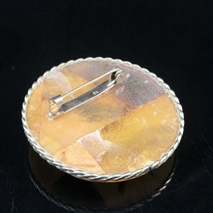 Брошь из природного балтийского янтаря «Мозаика» , 1970-е гг. 000929 - фото 1436