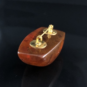 Брошь из формованного янтаря, СССР 1977-й год. 001694 - фото 1474