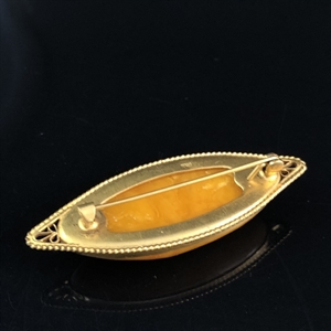 Брошь из цельного природного янтаря, СССР, 1965 год. 001679 - фото 1499