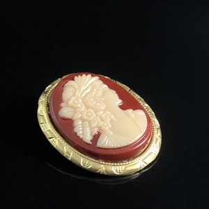 Чешская брошь «Камея», 1980-е гг. 001786 - фото 16265