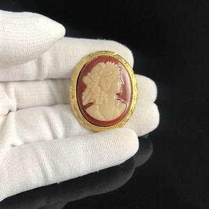 Чешская брошь «Камея», 1980-е гг. 001786 - фото 16271