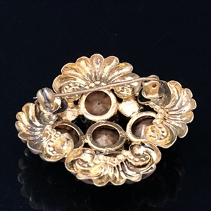 Чешская брошь «Коньячная», 1970-е гг. 001621 - фото 16288