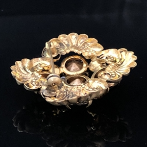 Чешская брошь «Коньячная», 1970-е гг. 001621 - фото 16289