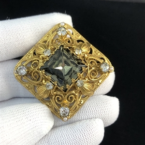 Чешская брошь «Олива», 1970-е гг. 001808 - фото 16508