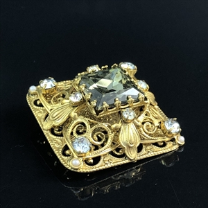 Чешская брошь «Олива», 1970-е гг. 001808 - фото 16509