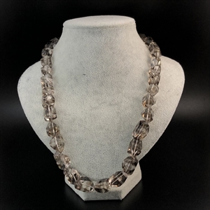 Бусы дымчатый кварц (раухтопаз), СССР 1980 гг. 001427 - фото 1670