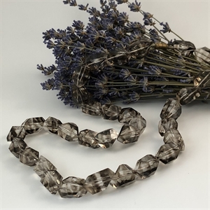 Бусы дымчатый кварц (раухтопаз), СССР 1980 гг. 001427 - фото 1671