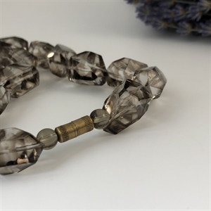 Бусы дымчатый кварц (раухтопаз), СССР 1980 гг. 001427 - фото 1674