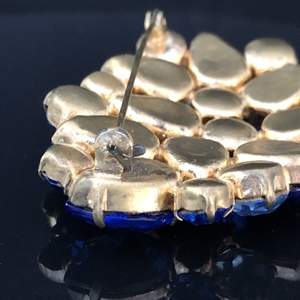 Чешская брошь «Синий иней», 1980-е гг. 001636 - фото 16753