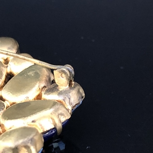 Чешская брошь «Синий иней», 1980-е гг. 001636 - фото 16754