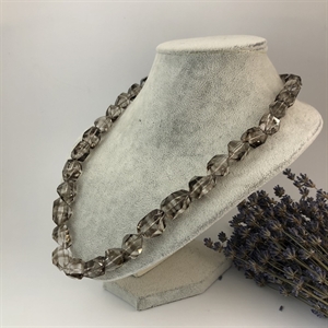 Бусы дымчатый кварц (раухтопаз), СССР 1980 гг. 001427 - фото 1677