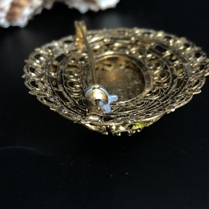 Чешская брошь с художественным стеклом, 1960-е гг. 000572 - фото 17093