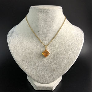 Чешская подвеска на цепочке «Цитрин», 1970-е гг. 001753 - фото 17236