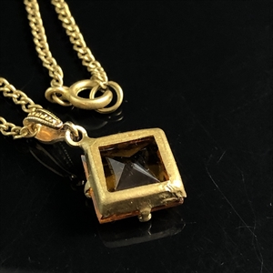 Чешская подвеска на цепочке «Цитрин», 1970-е гг. 001753 - фото 17237