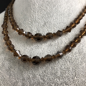 Чешские бусы «Коньячные», 1970-е гг. 000599 - фото 17318