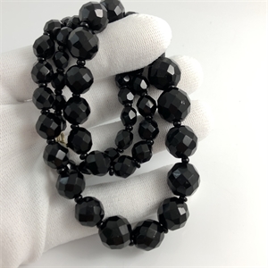 Чешские бусы из гранёного стекла, 51 см, 1970-е гг. 001692 - фото 17394