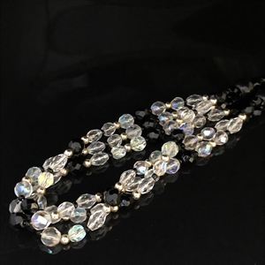 Чешские бусы с покрытием Aurora Borealis, 55 см, 1970-е гг. 001186 - фото 17559