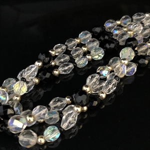 Чешские бусы с покрытием Aurora Borealis, 55 см, 1970-е гг. 001186 - фото 17560