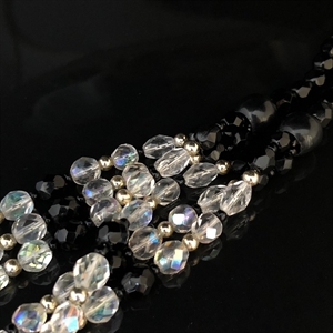 Чешские бусы с покрытием Aurora Borealis, 55 см, 1970-е гг. 001186 - фото 17561