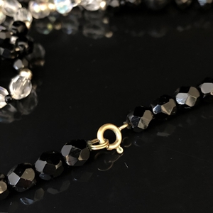 Чешские бусы с покрытием Aurora Borealis, 55 см, 1970-е гг. 001186 - фото 17562