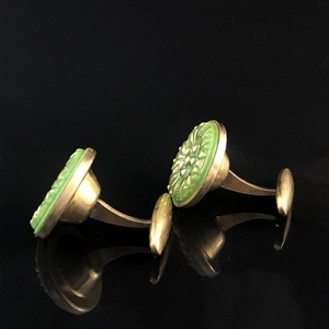 Чешские запонки с художественным стеклом, 1970-е гг. 001790 - фото 17635