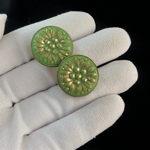 Чешские запонки с художественным стеклом, 1970-е гг. 001790 - фото 17637