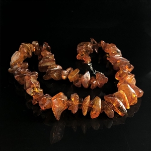 Бусы из природного коньячного янтаря 51 см , СССР, 1980-е гг. 001535 - фото 1766