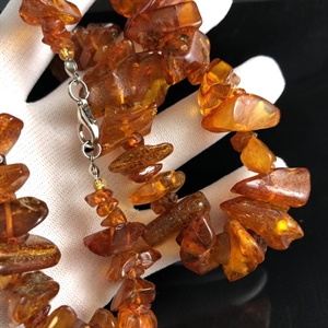 Бусы из природного коньячного янтаря 51 см , СССР, 1980-е гг. 001535 - фото 1773