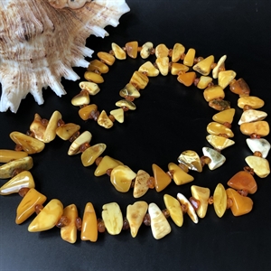Бусы из природного королевского янтаря, 74 см, СССР, 1980-е гг. 001030 - фото 1793