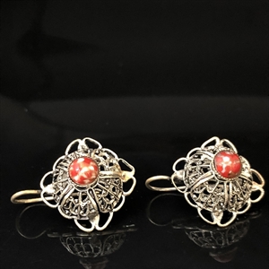 Чешские серьги с художественным стеклом, 1970-е гг. 001313 - фото 17951