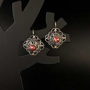 Чешские серьги с художественным стеклом, 1970-е гг. 001313 - фото 17953