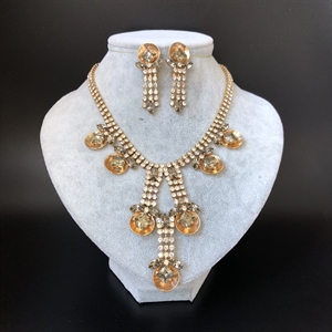 Чешское колье и клипсы, 1980-е гг. 001242 - фото 18206