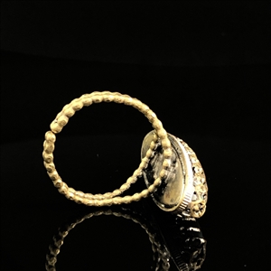 Чешское кольцо «Бирюзовое», 1970-1980-е гг. 001613 - фото 18256