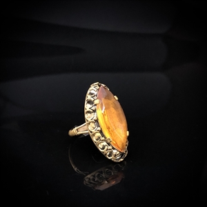 Чешское кольцо «Цитрин», 1970-1980-е гг. 001633 - фото 18269