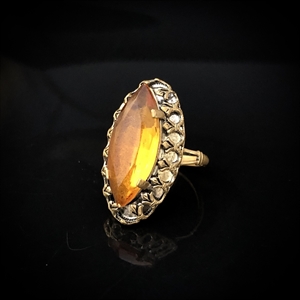 Чешское кольцо «Цитрин», 1970-1980-е гг. 001633 - фото 18270